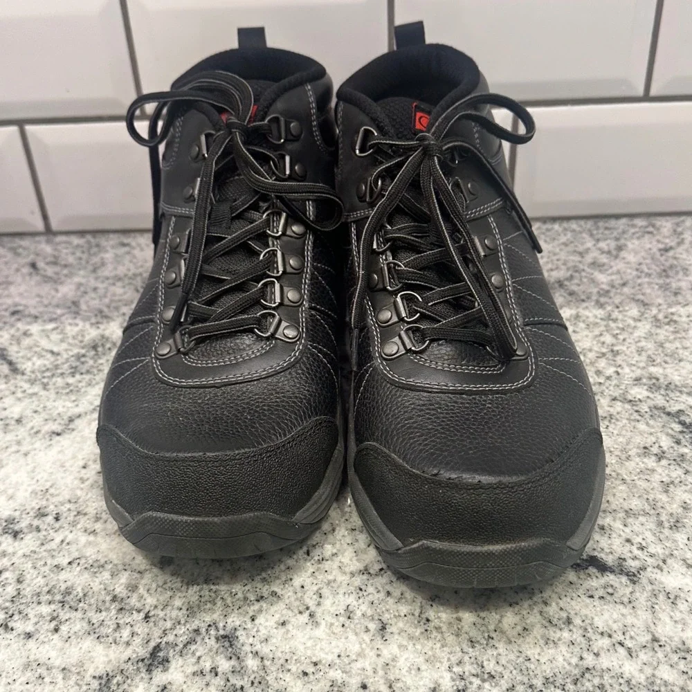 Orthofeet Mens 9 Hunter Hiking Boots Black Leather‎ Waterproof Orthopedic Rugged